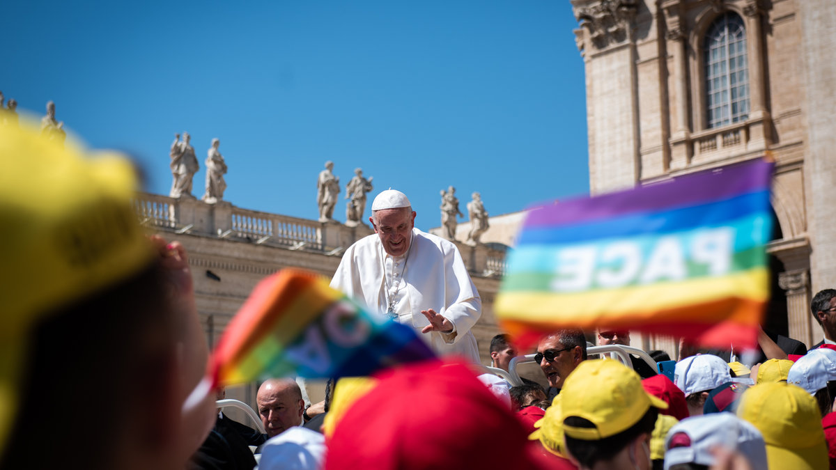 Pope Francis during his weekly general audience in St. Peter's square at the Vatican