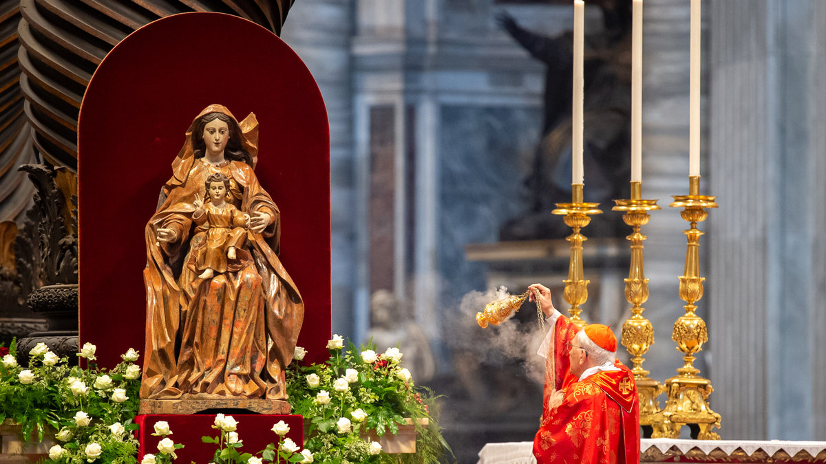 Pope Francis leads a mass for the Solemnity of Saints Peter and Paul