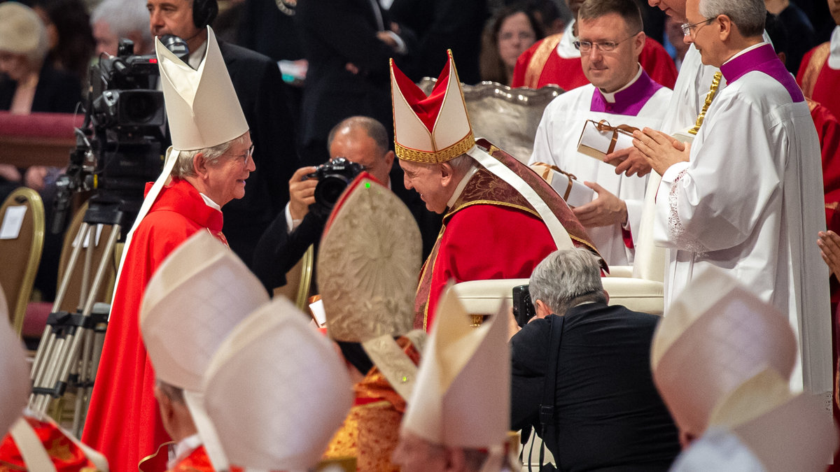 Pope Francis leads a mass for the Solemnity of Saints Peter and Paul
