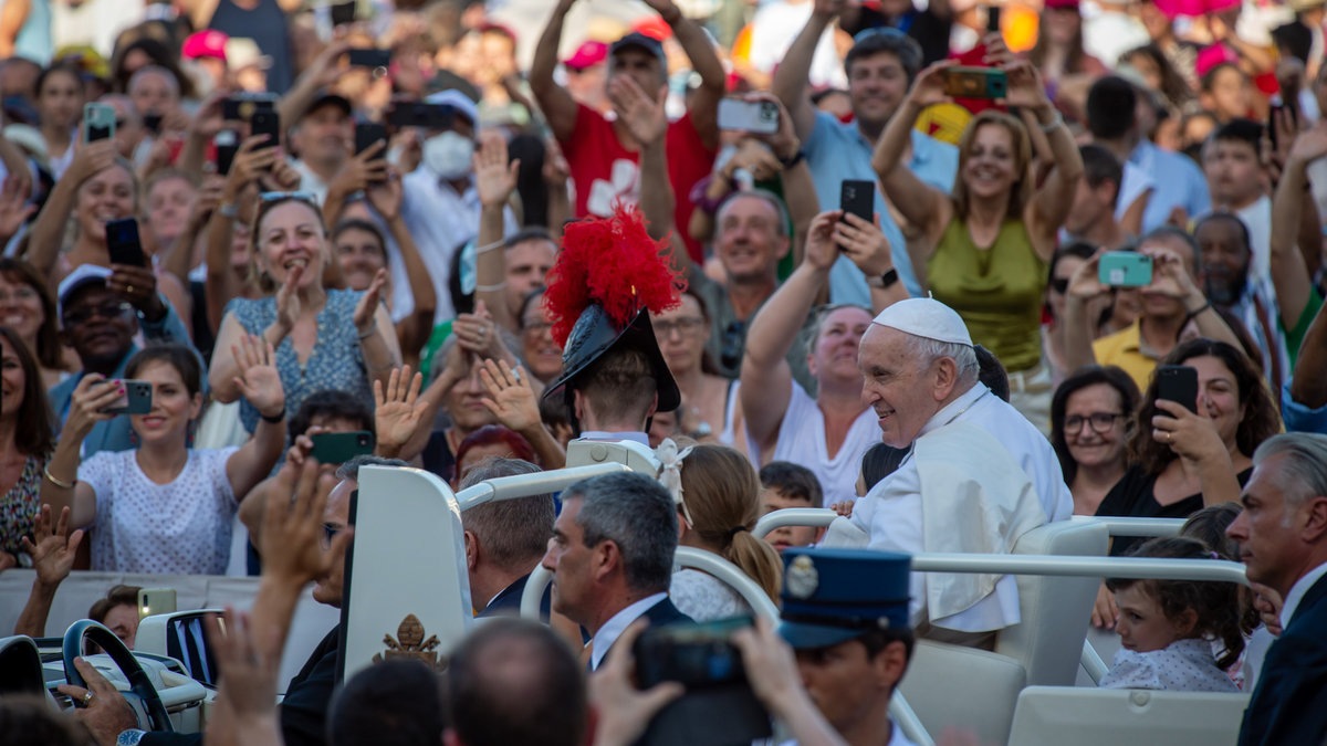 DURING POPE FRANCIS mass for the 10th World Meeting of Families