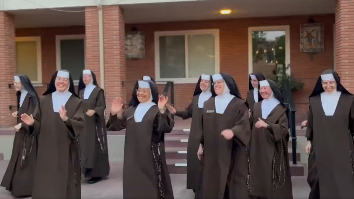 Carmelite sisters dancing