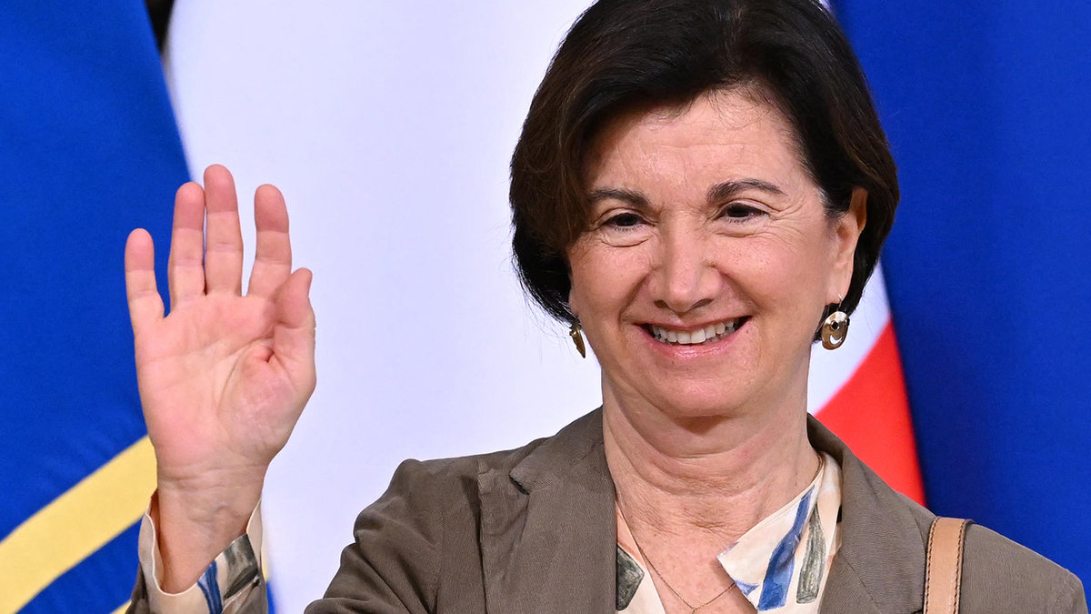 Italy's Minister for the Family, Natality and Equal Opportunities, Eugenia Roccella