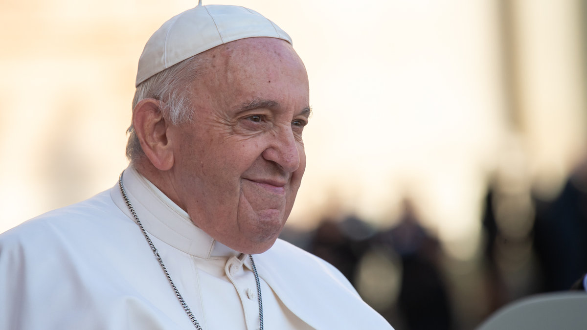Pope Francis blesses the faithful