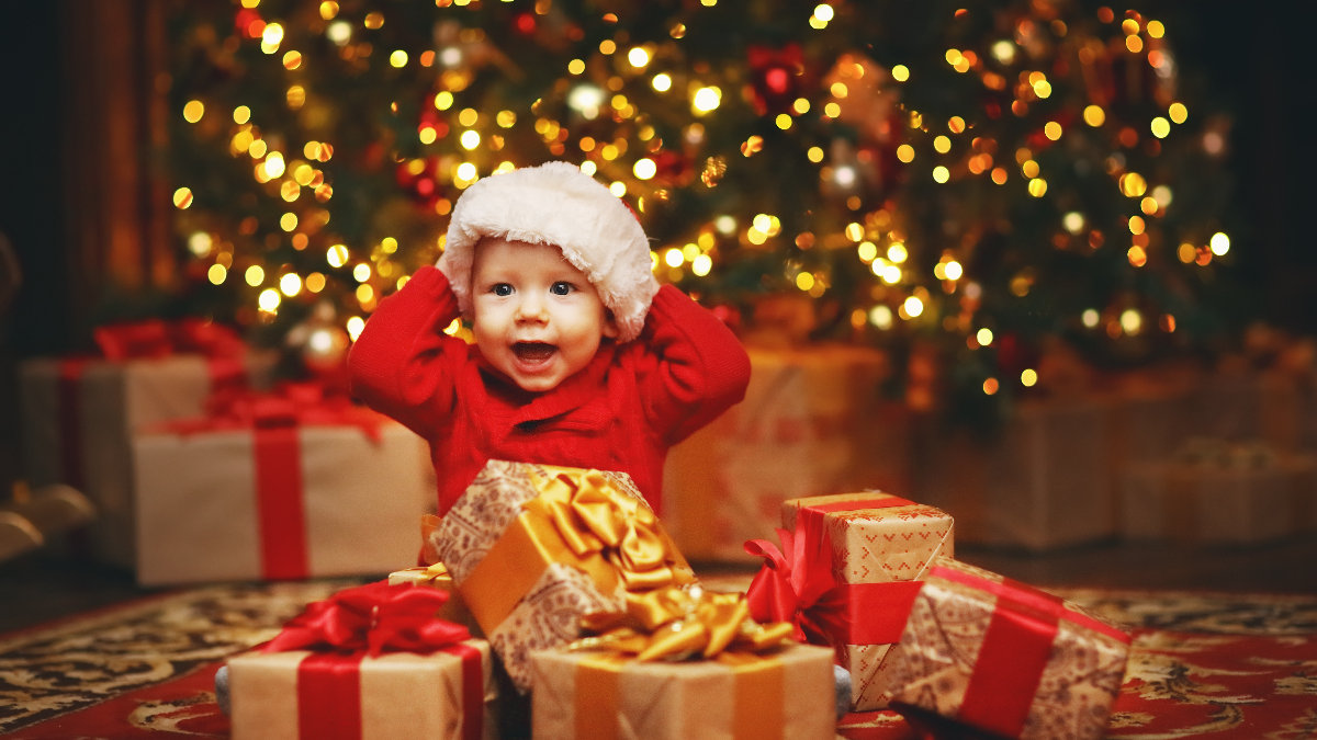 baby, Christmas, gift