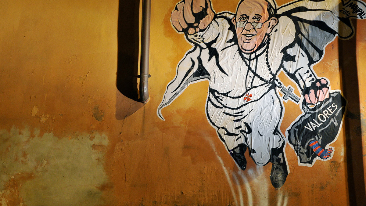 street-art-collage-by-Italian-artist-Maupal-showing-Pope-Francis-AFP