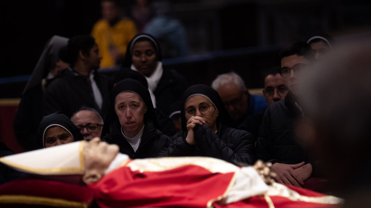 The body of Pope Emeritus Benedict XVI