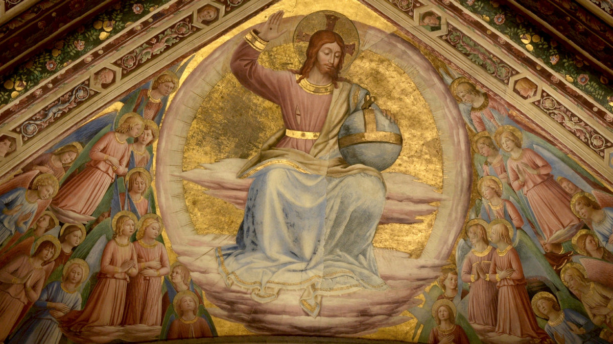 Jezus Chrystus pośród aniołów