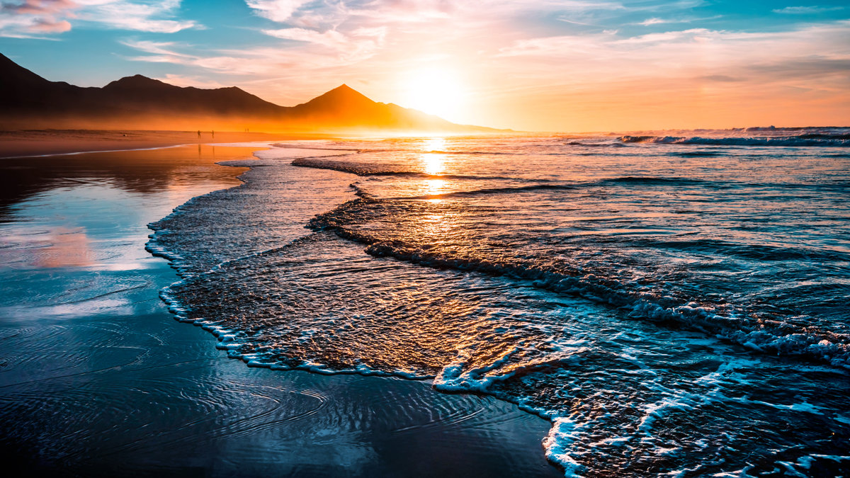 Atardecer en el mar