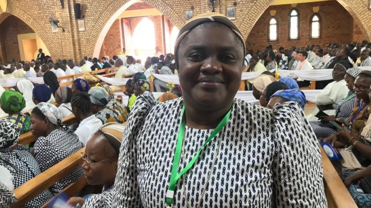 Sister Josephine Mbembe on February 2, 2023, in the Cathedral of Our Lady of the Congo in Kinshasa