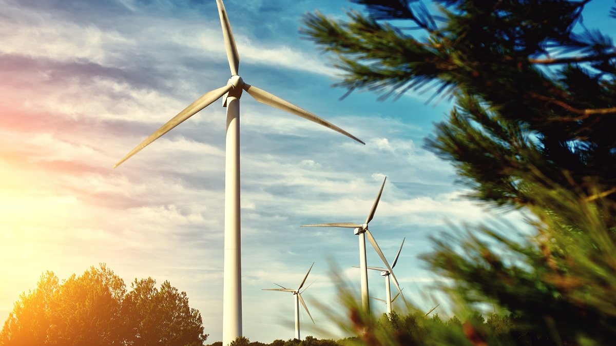 wind turbines, clean energy