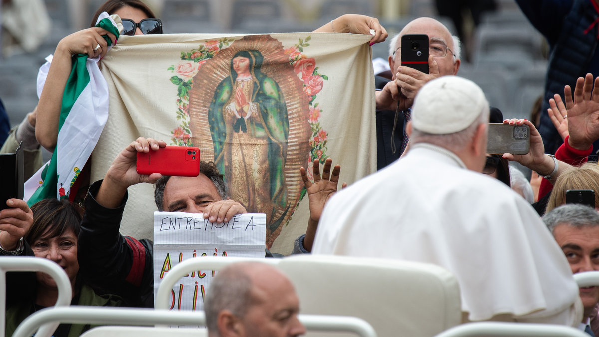 Pope Francis during his weekly general audience