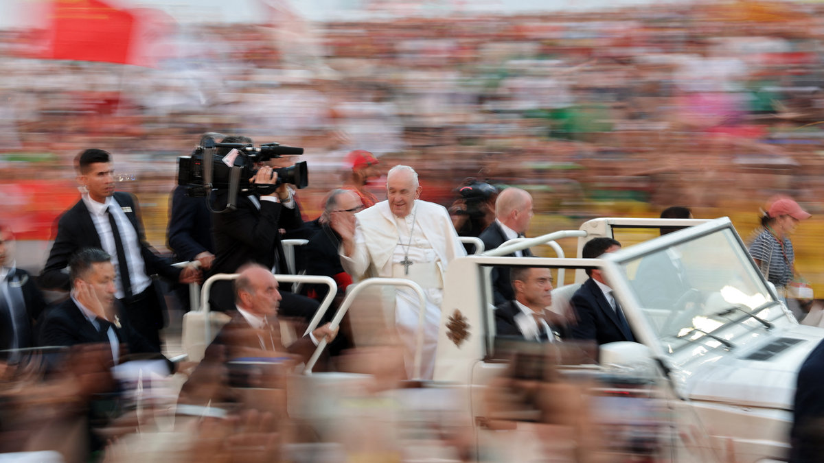 Pope Francis World Young Day vigil with young people in Tejo Park