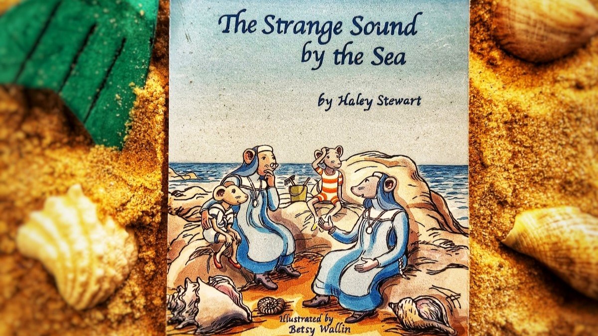 Strange Sound by the Sea book on beach