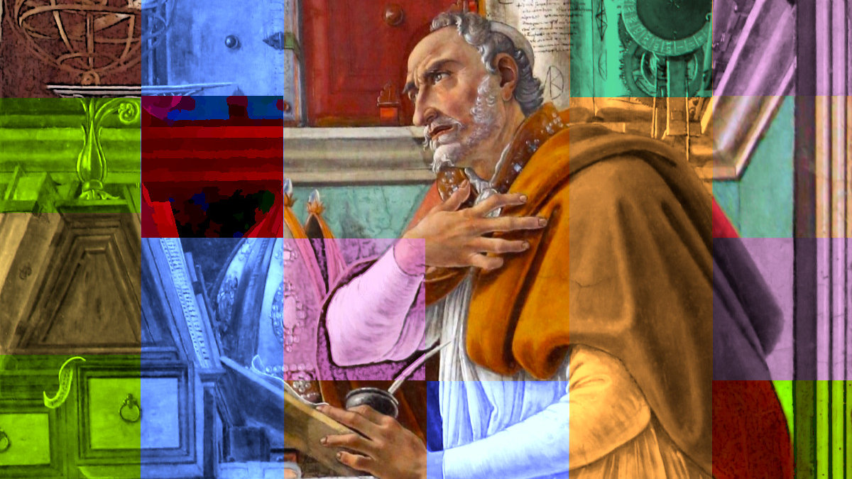 Saint Augustine in His Study, Sandro Botticelli,1480, detail