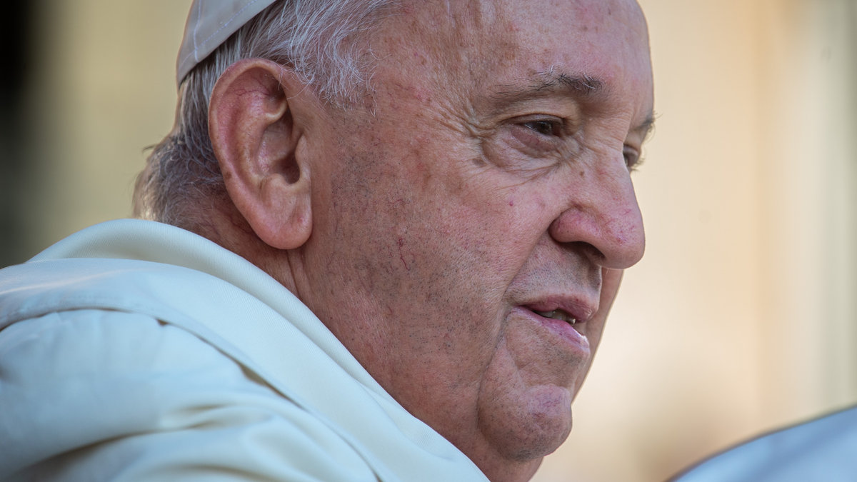 Pope Francis during his weekly general audience in Saint Peter's square at the Vatican