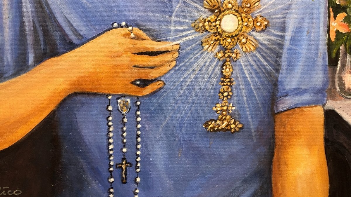 Painting of Blessed Carlo Acutis - Detail