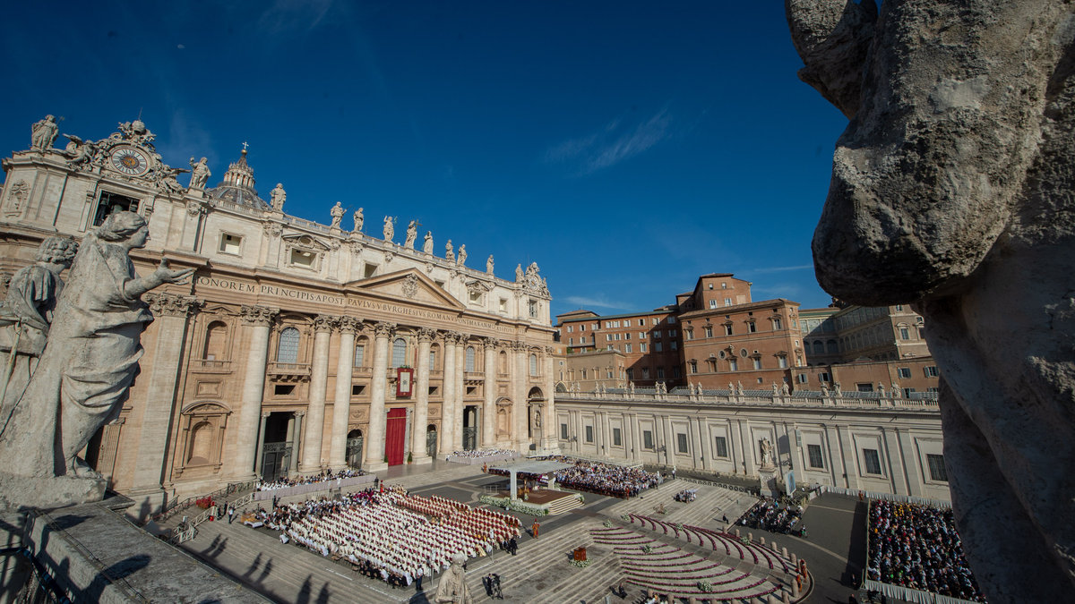 Pope Francis leads a mass on the opening day of the 16th Ordinary General Assembly of the Synod of Bishops 2023