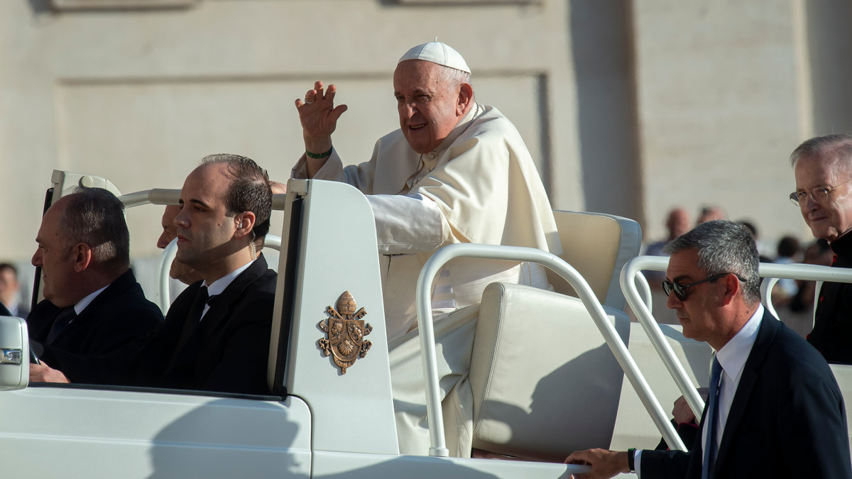October 11 2023 Pope Francis during his weekly general audience in St. Peter's square