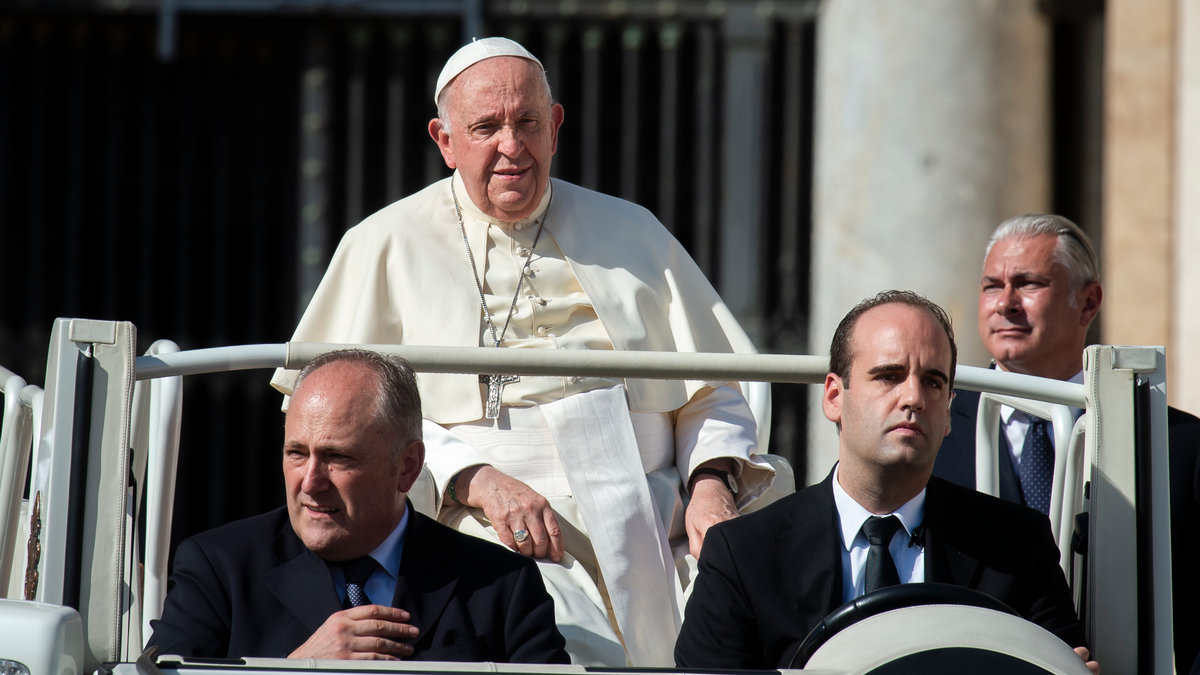 Pope Francis at the conclusion of his weekly general audience.
