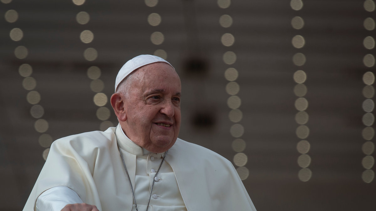 Pope Francis during his weekly general audience in Saint Peter's square at the Vatican