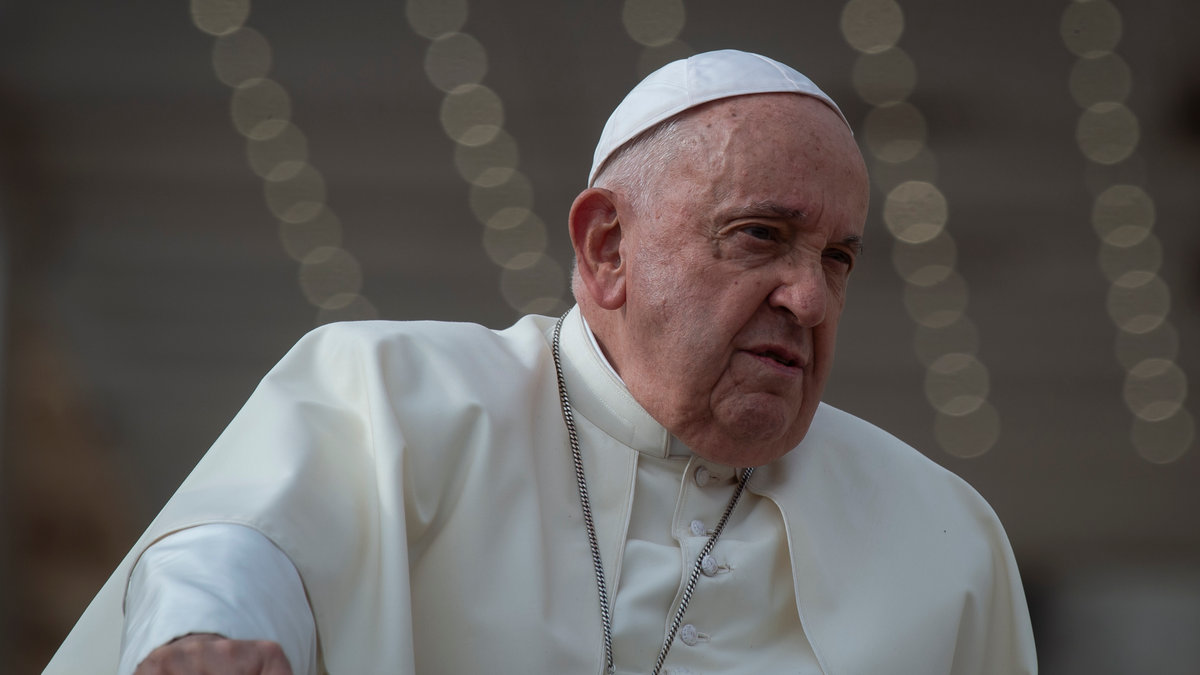 Pope Francis during his weekly general audience in Saint Peter's square at the Vatican