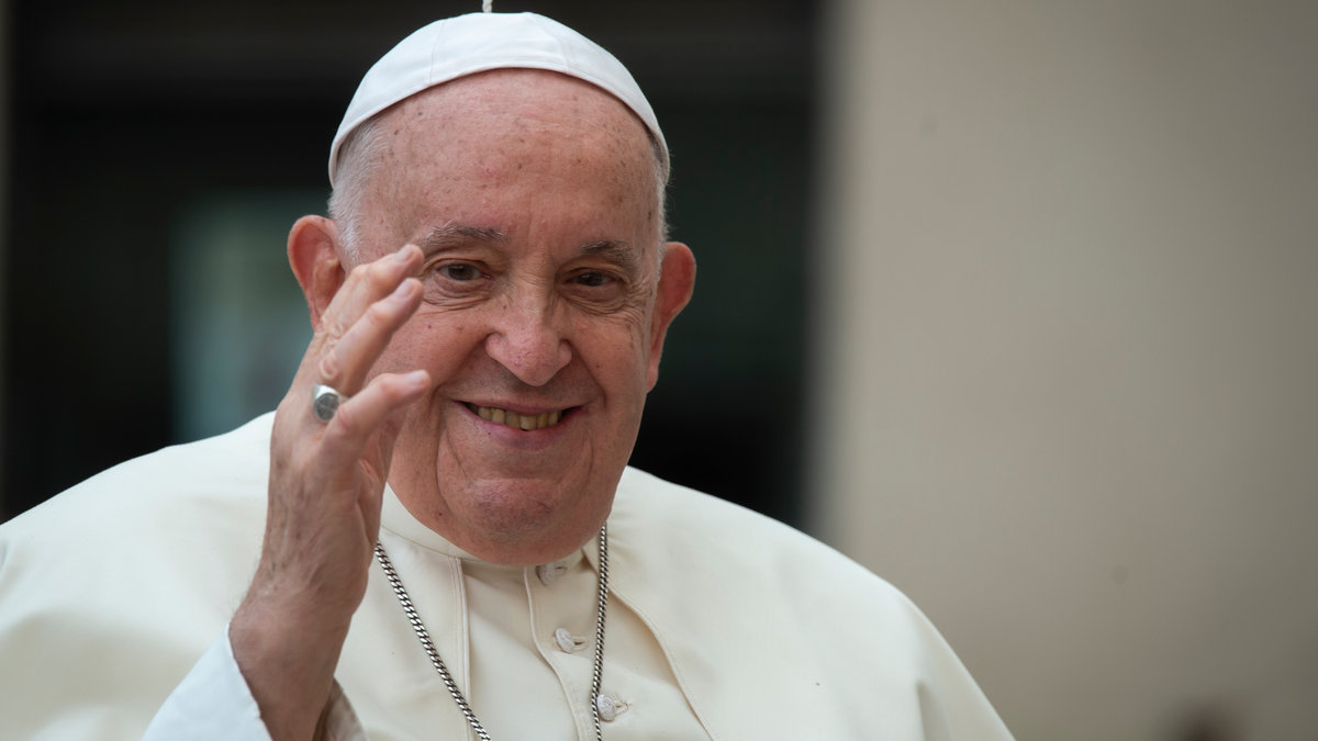 Pope Francis during his weekly general audience in Saint Peter's square at the Vatican