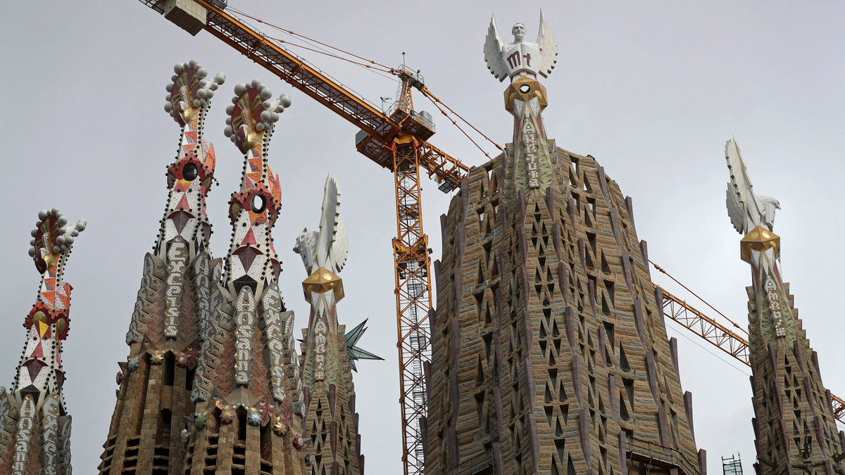 Expiatory Church of the Sagrada Familia basilica in Barcelona