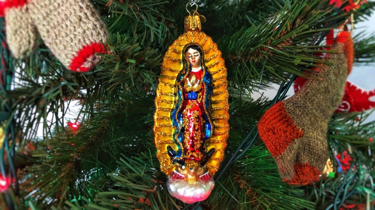 "Heavenly" ornaments on the Christmas tree - Our Lady of Guadalupe