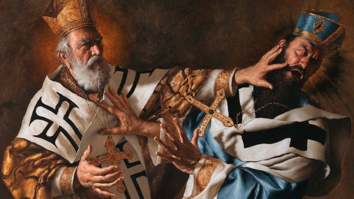 São Nicolau e o heresiarca Ário