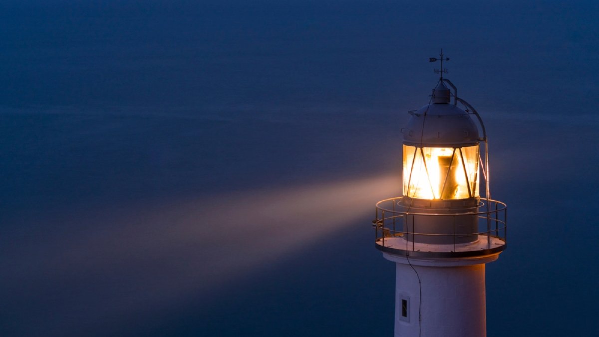El Pescador Lighthouse in Buciero Mount of Santoña village
