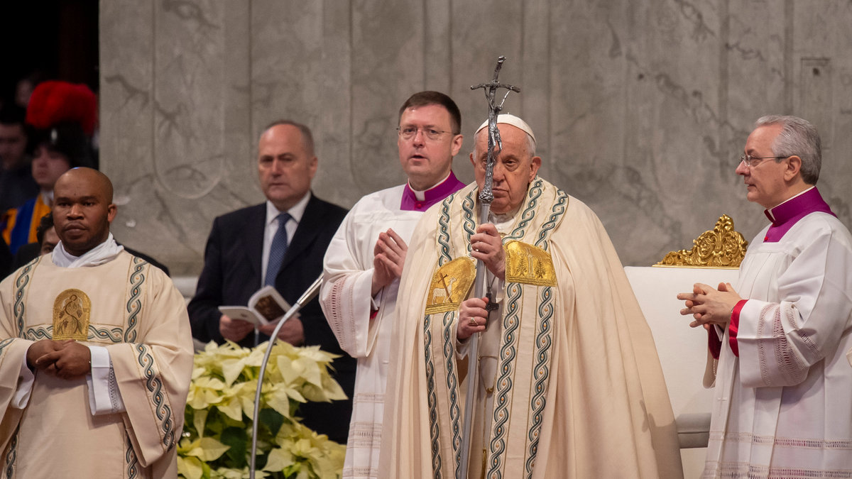 Pope Francis celebrates New Year's Day mass at St. Peter's Basilica