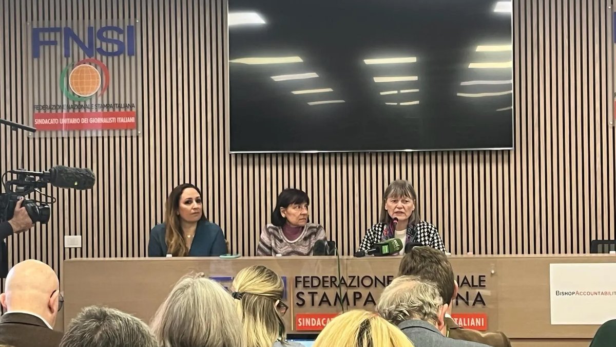 Two women, alleged victims of Fr. Marko Rupnik, gave their testimony at a press conference in Rome.