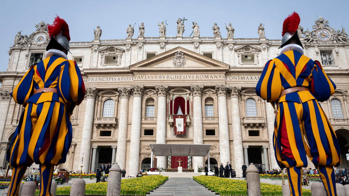 Pope Francis presides over the Easter Mass as part of the Holy Week celebrations