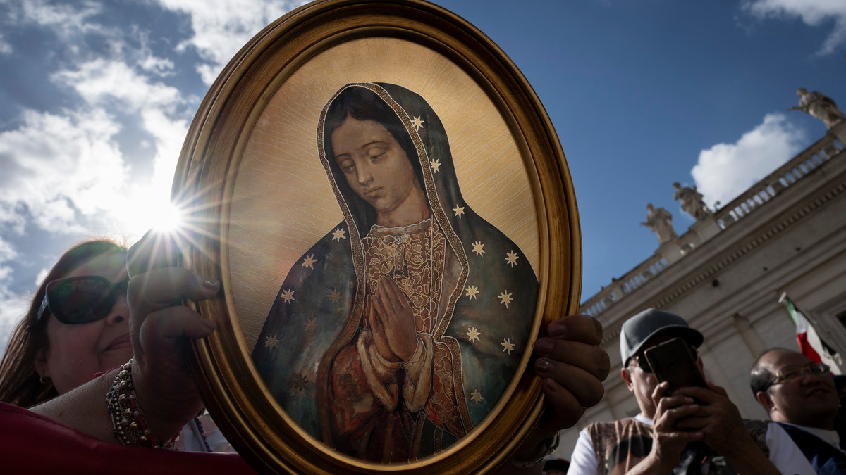 Pope Francis during his weekly general audience in St. Peter's square at the Vatican on May 22, 2024.