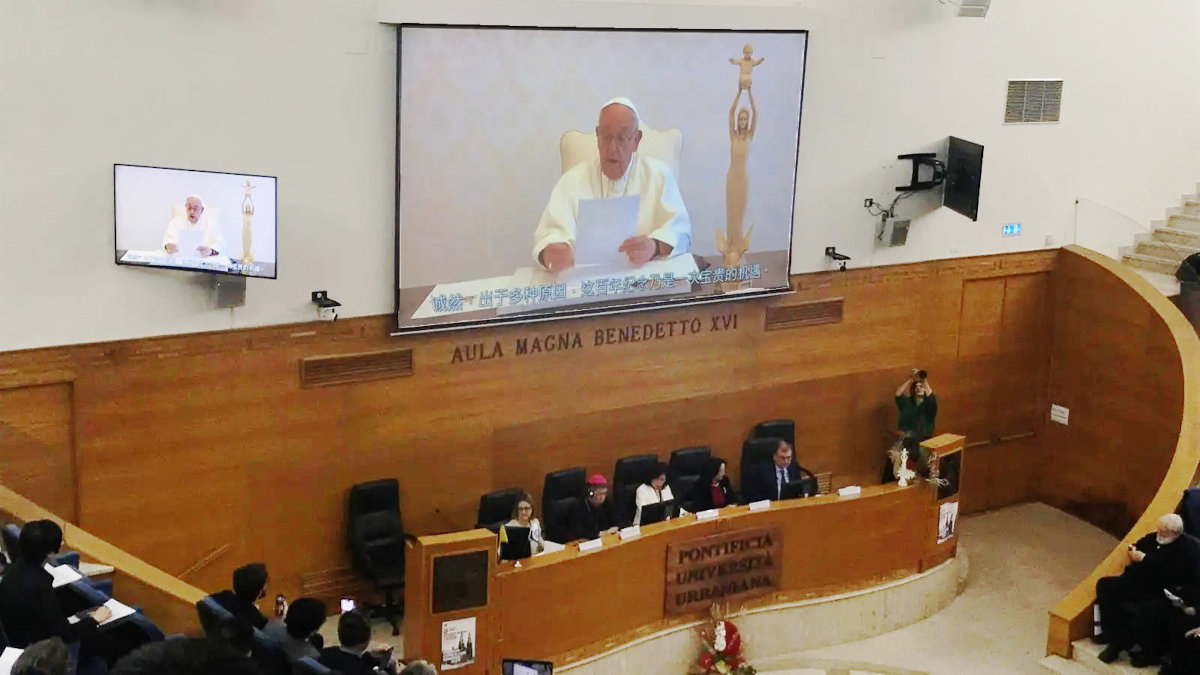 Video message from Pope Francis to participants in a seminar organized by the Holy See at the Pontifical Urban University this May 21, 2024 in Rome on the 100th anniversary of the Concilium Sinense.