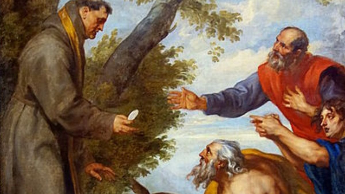 Saint Antoine de Padoue et le miracle de la mule