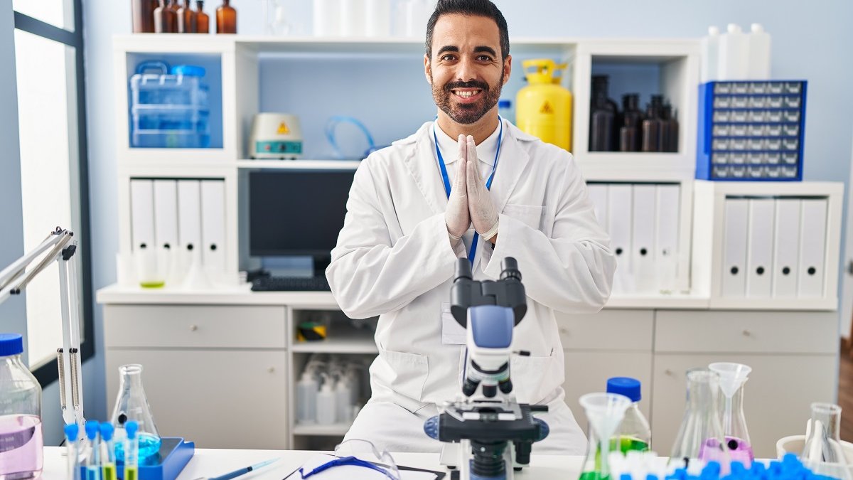 Scientist Prayer Hands