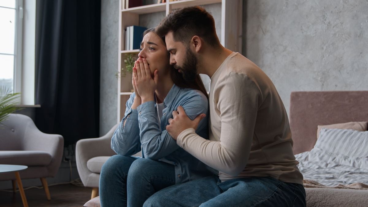 Abrazo ante una tagedia