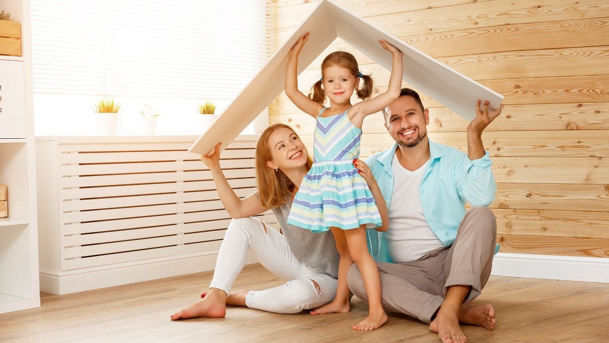 Family Posing at Home