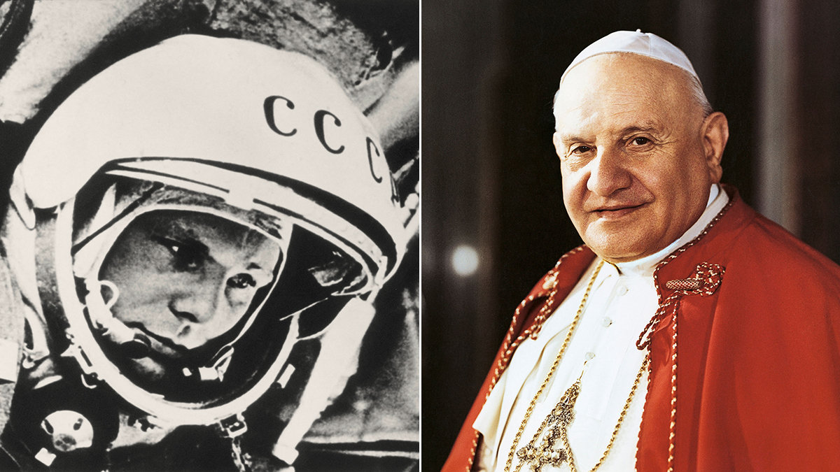 Pope-John-XXIII-Russian-cosmonaut-Juri-Gagarin