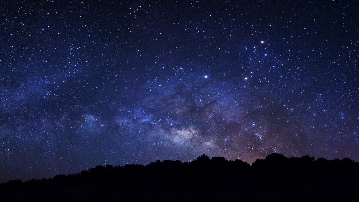Panorama Milky way galaxy with stars and space dust in the universe
