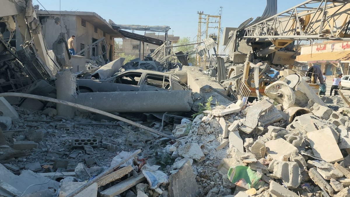Destruction in Baalbek, Lebanon, after Israeli airstrike