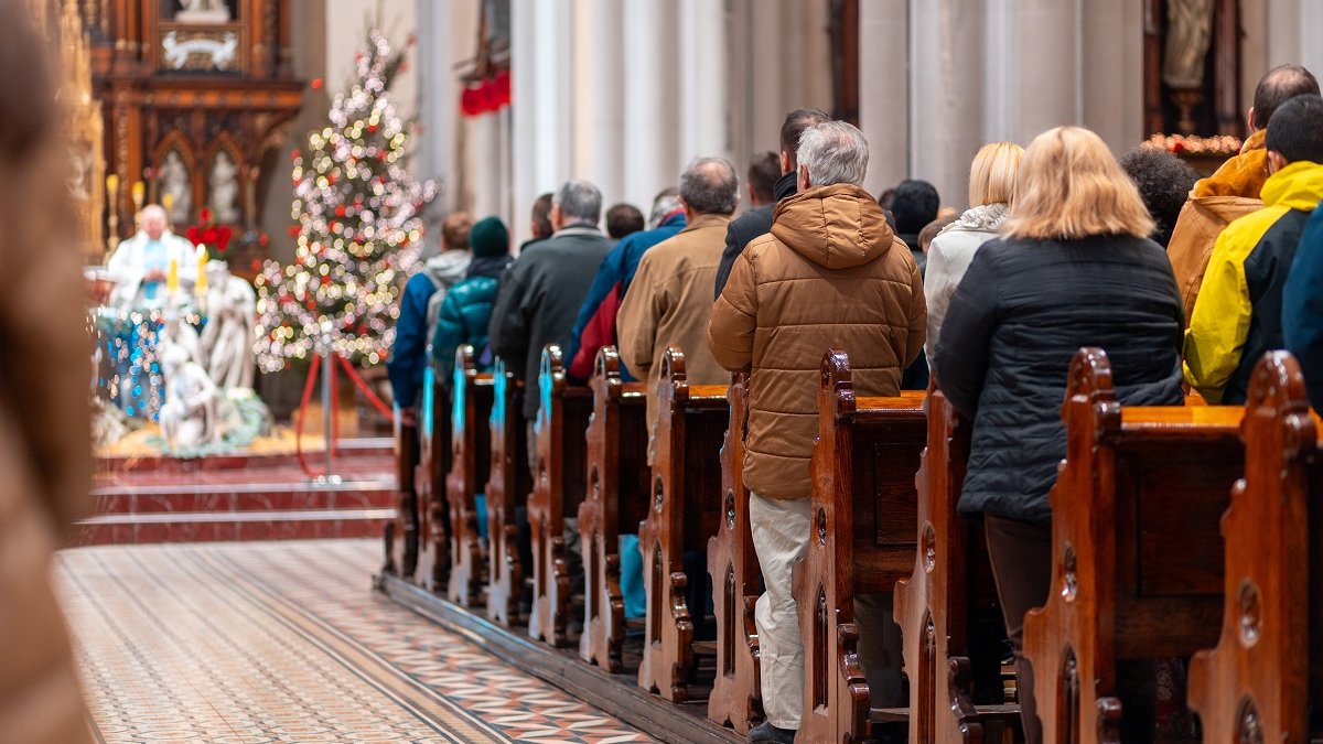 Christmas Mass, full church