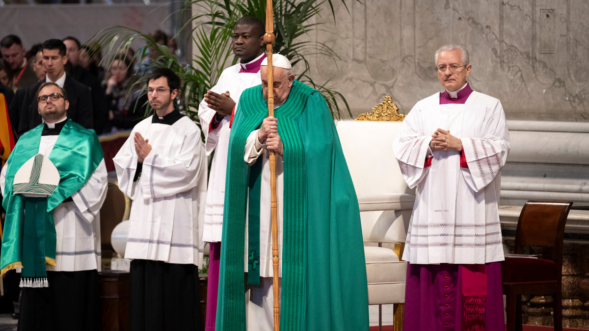 Pope Francis presided over a Mass for the World Day of the Poor at St. Peter's Basilica in Vatican City on November 17, 2024