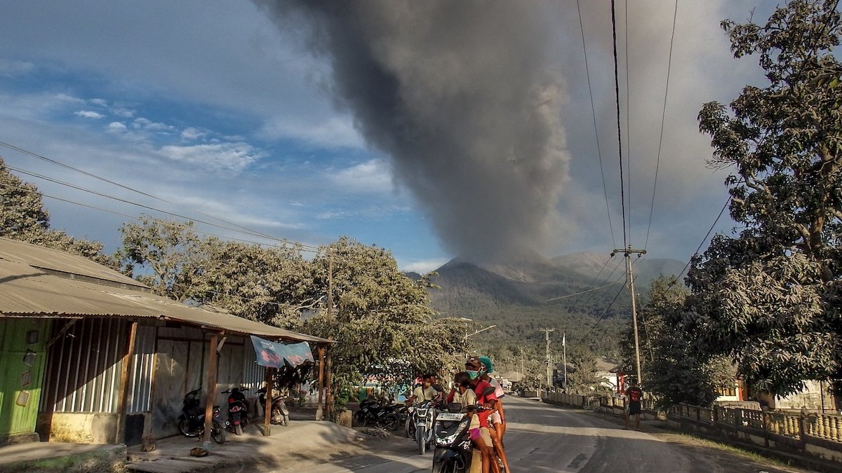 VOLCANO ERUPTS IN INDONESIA