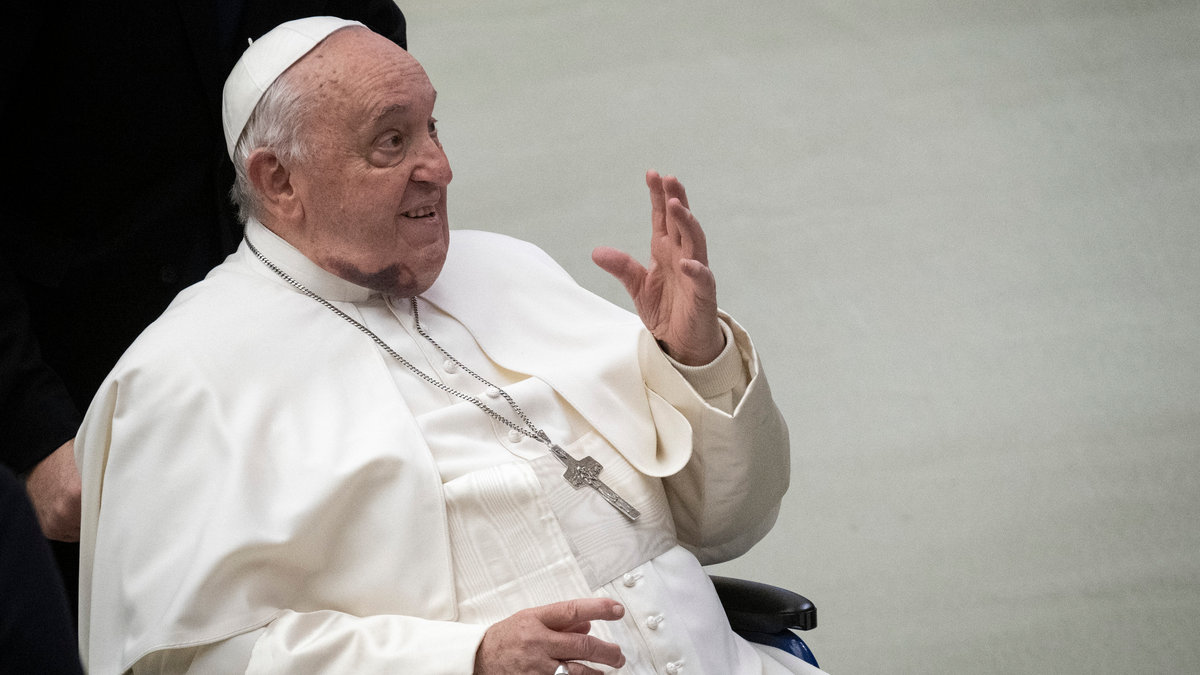 Pope Francis during his weekly general audience in Paul VI Hall at the Vatican on December 11, 2024.