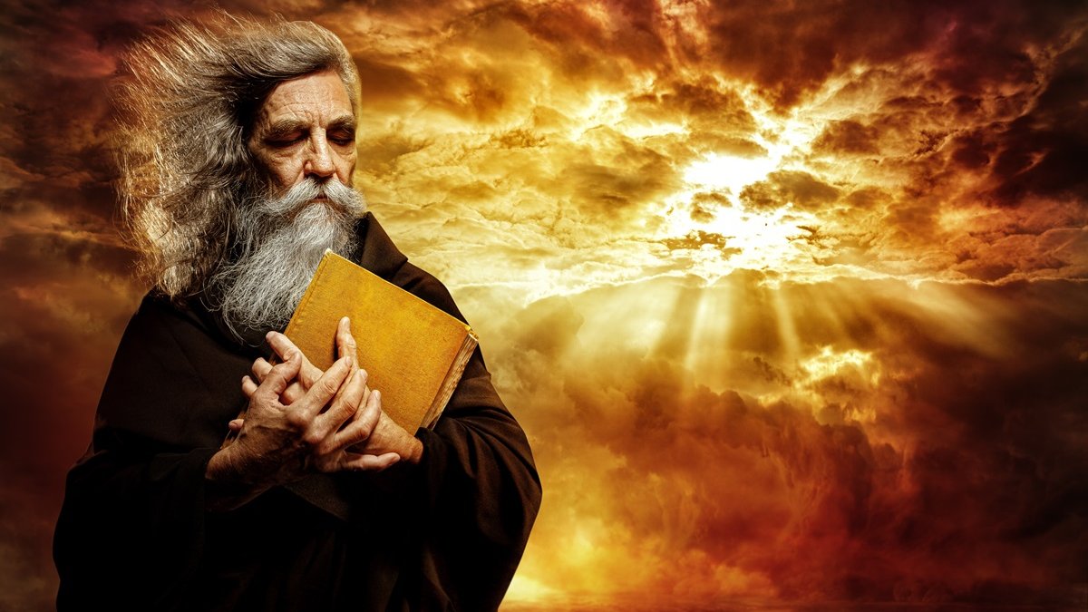 Old man desert bible monk