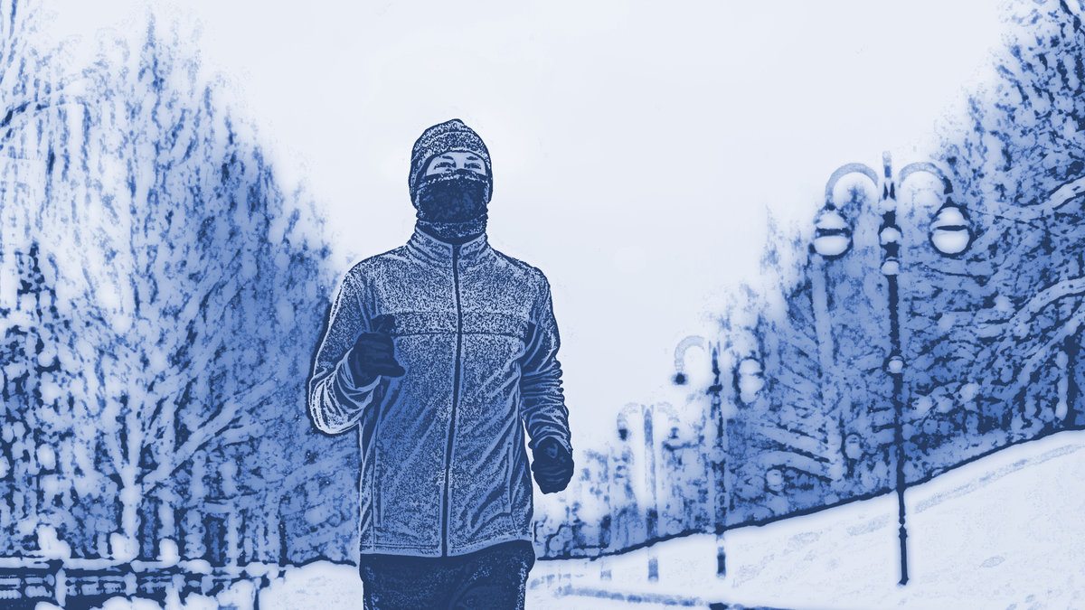 WINTER EXERCISE RUNNING FRONT BLUE