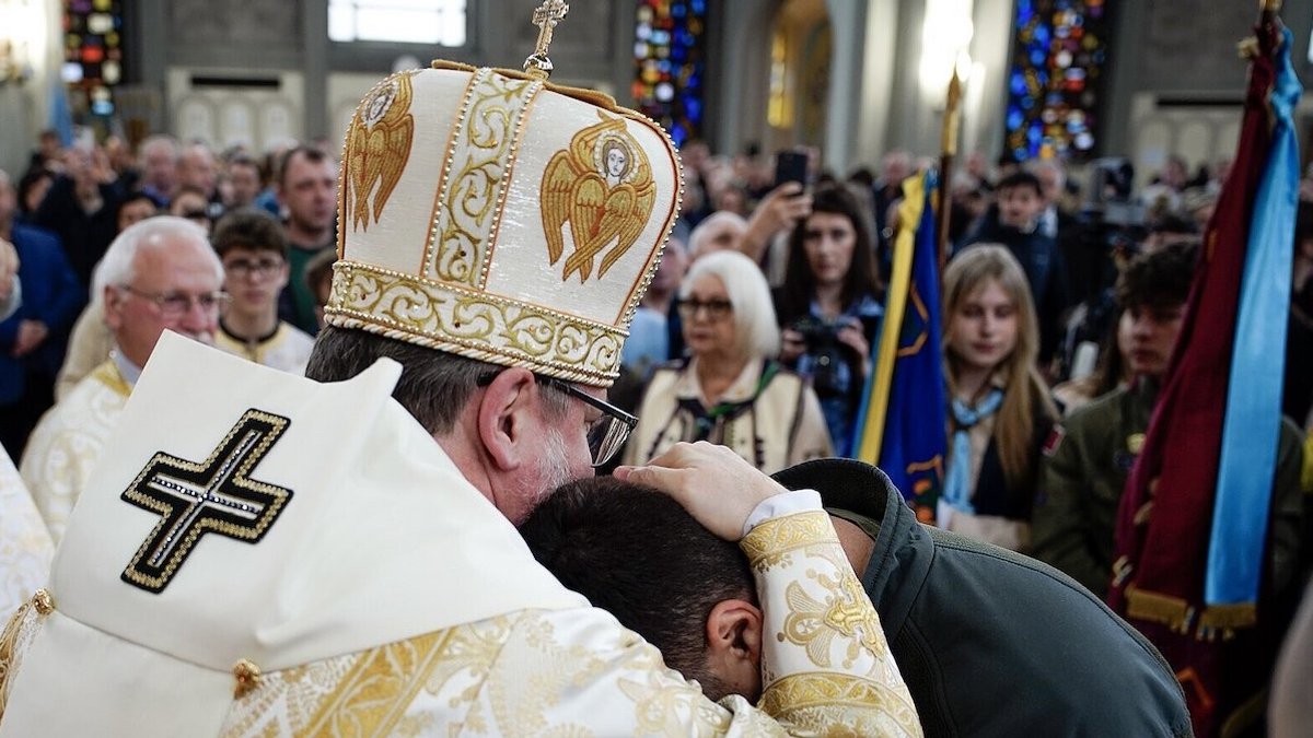 His Beatitude Sviatoslav in the Ukrainian Cathedral of Philadelphia