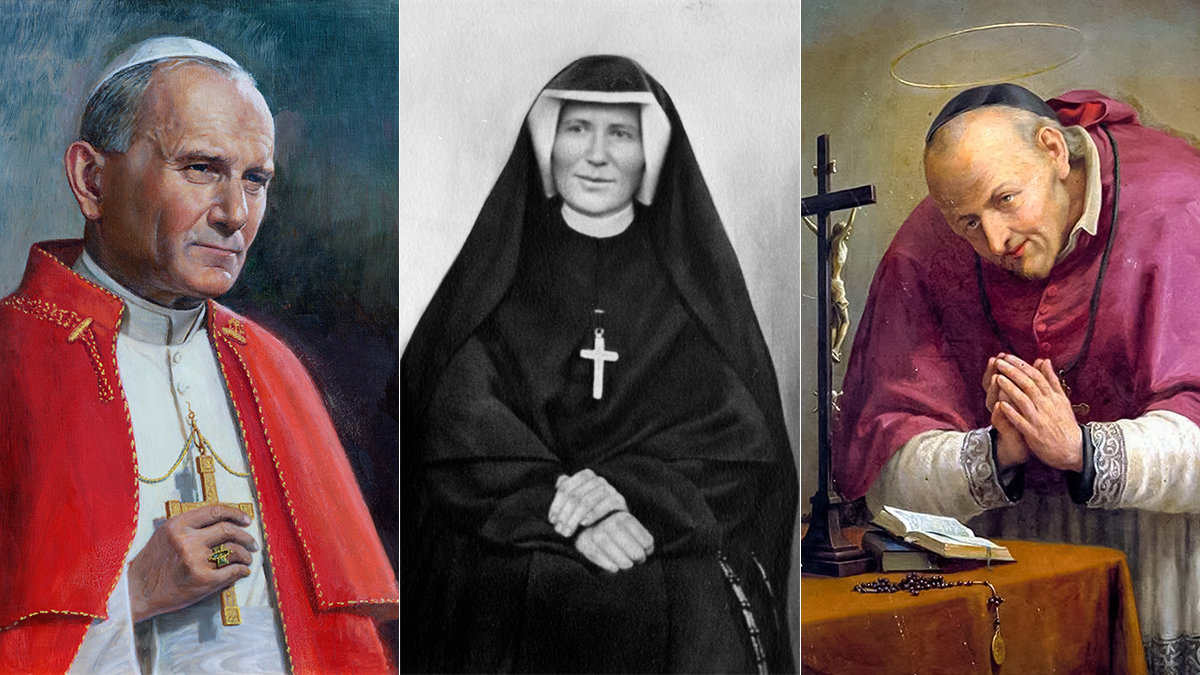 The-portrait-of-pope-St.-John-Paul-Shutterstock-St.-Faustina-Kowalska-Sant-Alfonso-Maria-de-Liguori